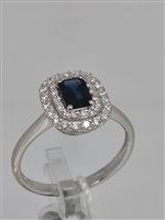 Anneau Gemoro Femme Zaffiri in Or blanc Zaffiro blu TAC445B.ZF